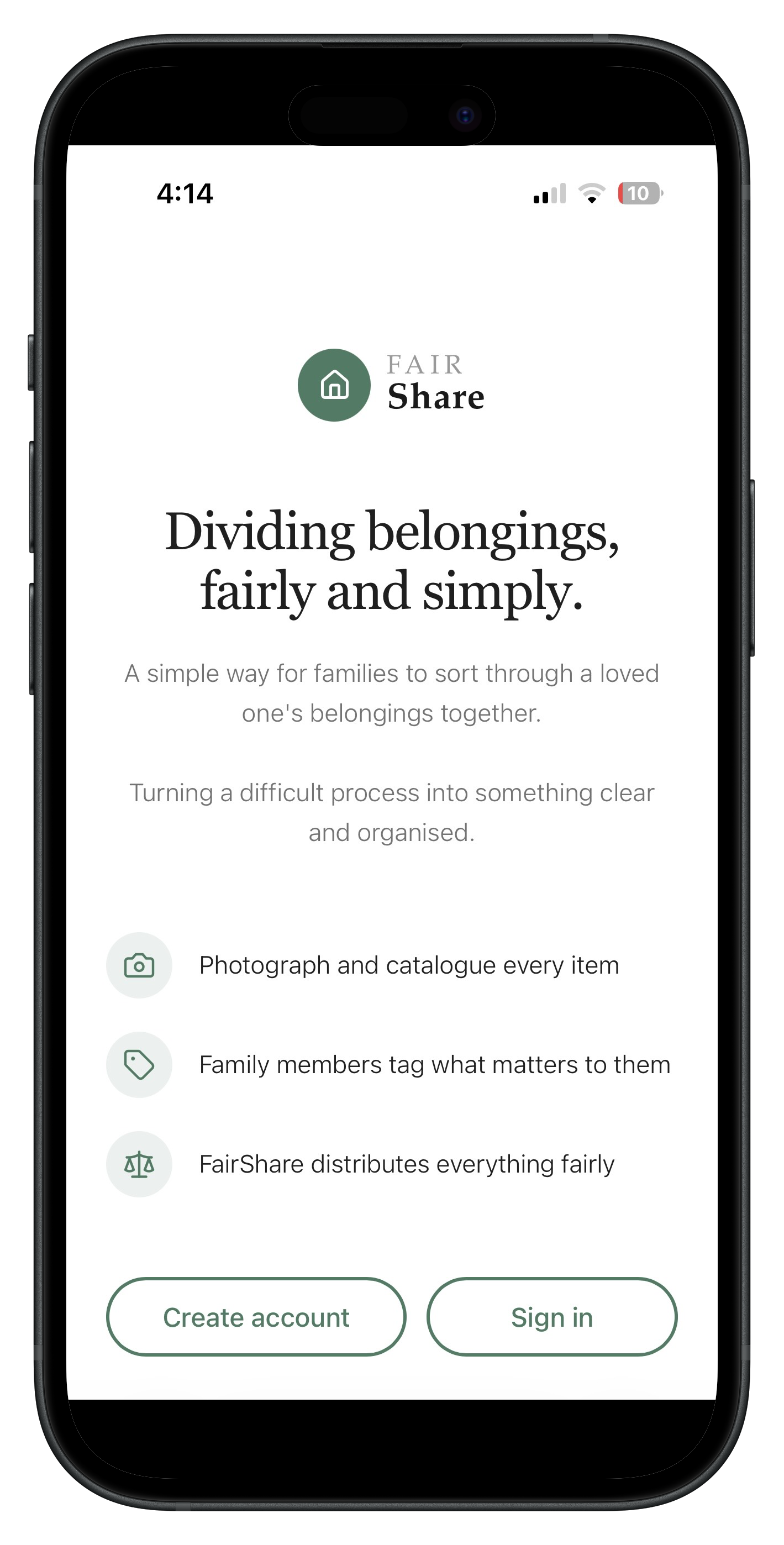 FairShare app screenshot